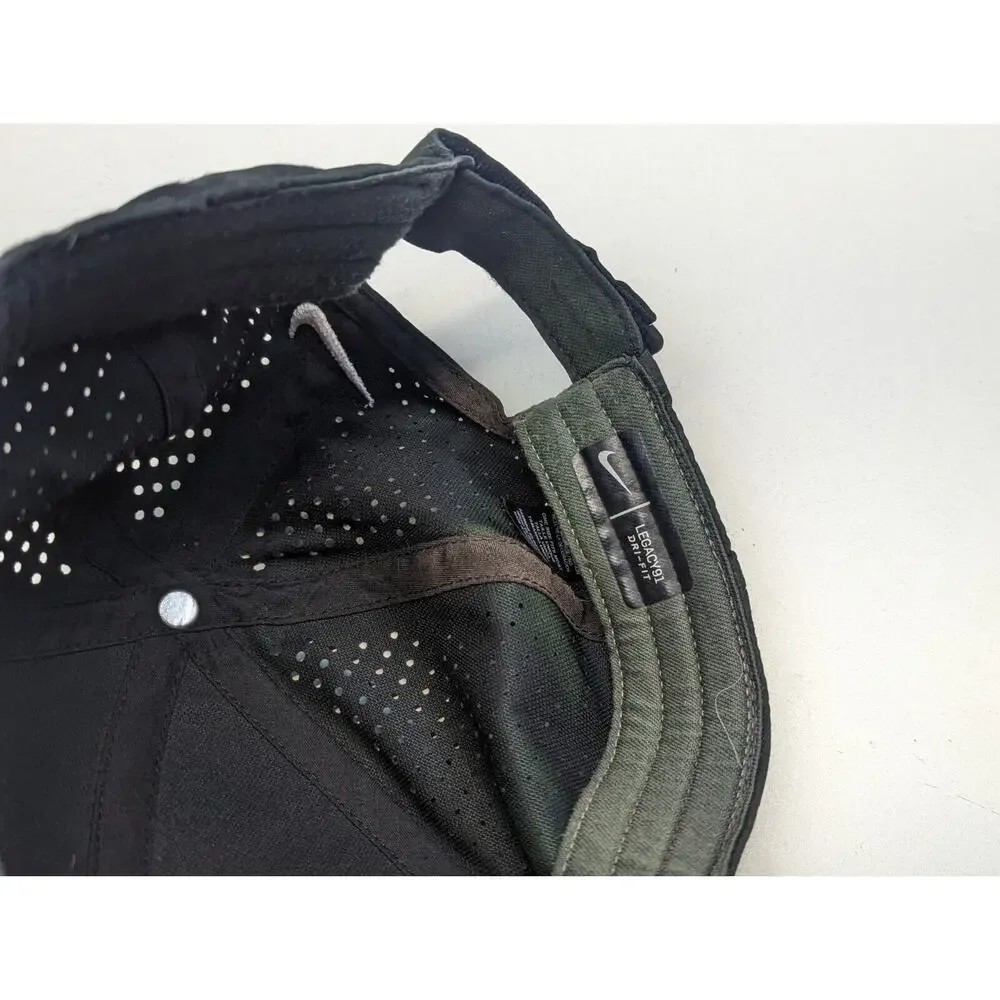Nike Golf Black Legacy 91 Dri Fit Hot‎ Weather Polyester Baseball Cap Adult OSFA